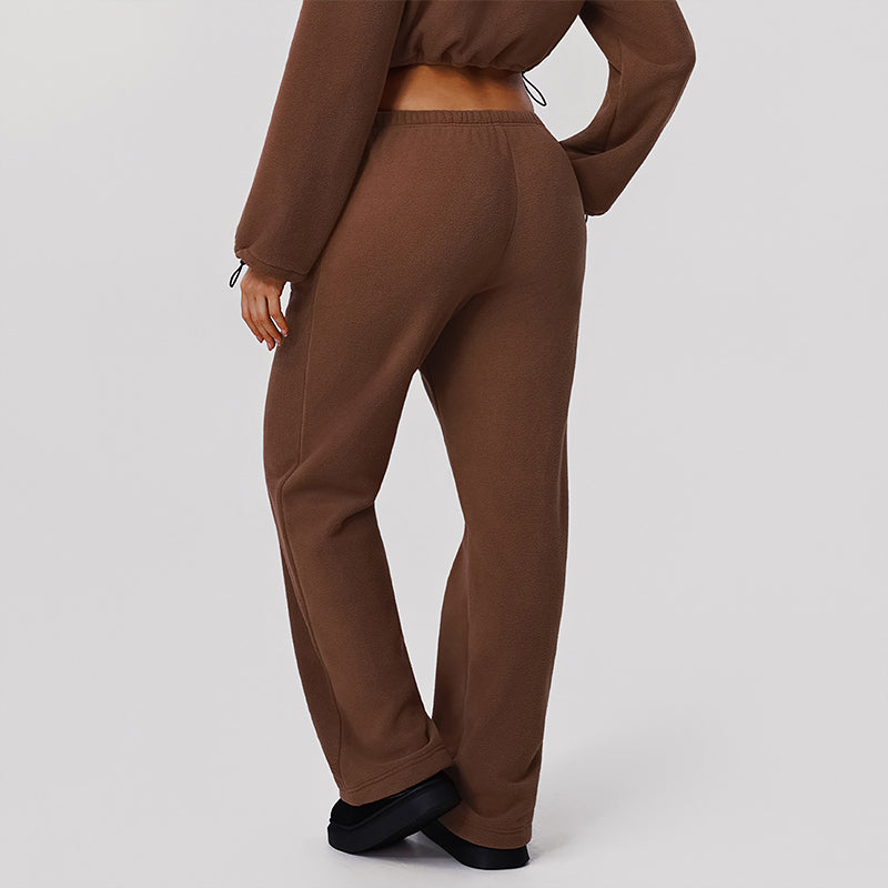 Wholesale fleece wide-leg sweatpants