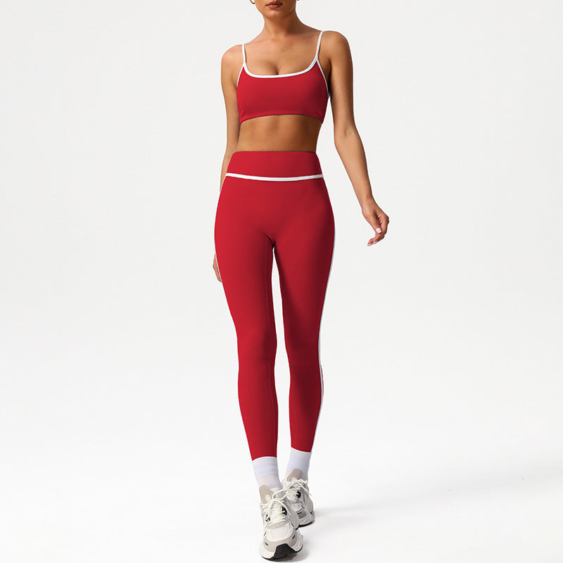 Quick-Drying Built-In Pads Bra + High-Waisted Leggings 2-Piece Set