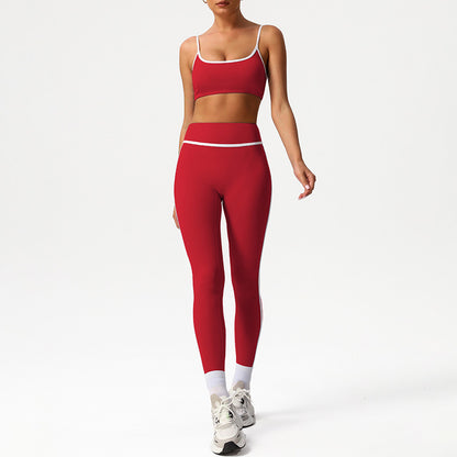 Quick-Drying Built-In Pads Bra + High-Waisted Leggings 2-Piece Set