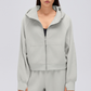 Wholesale Zip Up Hoodie Women's Cropped Hooded Sports Jacket
