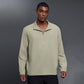 Half-zip stand-up collar long-sleeved T-shirt