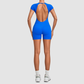 Wholesale Women's Open-Back Adjustable Yoga Bodysuit – Slim-Fit Butt-Lifting Short Romper