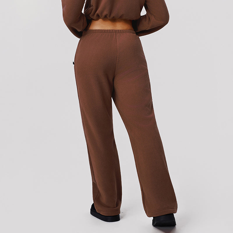 Wholesale fleece wide-leg sweatpants