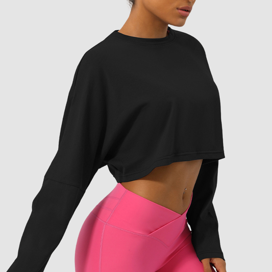 Wholesale Cropped Long Sleeve Yoga Top | Wonderxfans bulk activewear