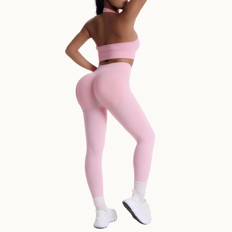 Women’s halter neck bra and long pants two-piece set