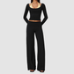 Wholesale Women’s Long-Sleeve & Wide-Leg Yoga Pants Set