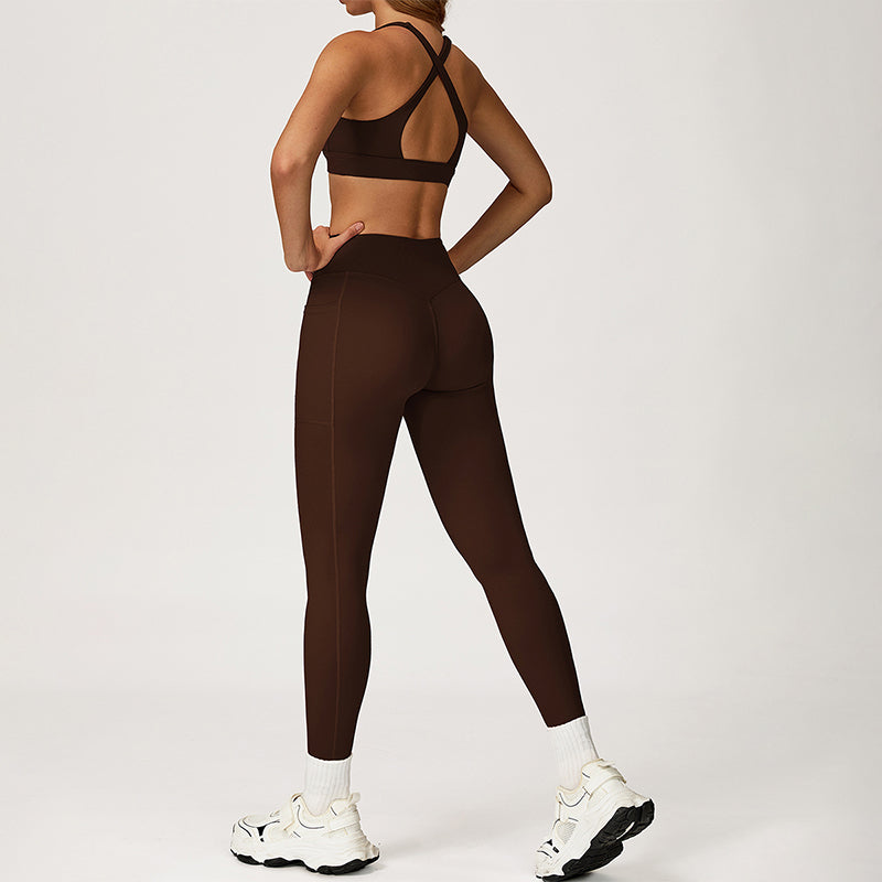SPORTS BRA + HIGH WAIST LEGGINGS 2-PIECE SET
