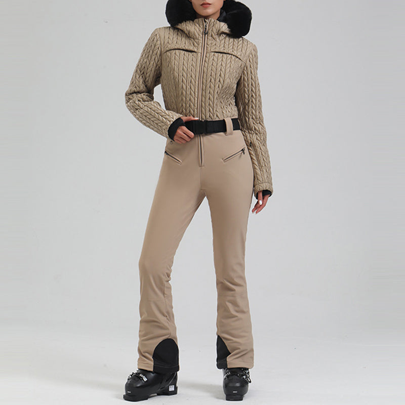 Women's Windproof and Waterproof Ski Jumpsuit