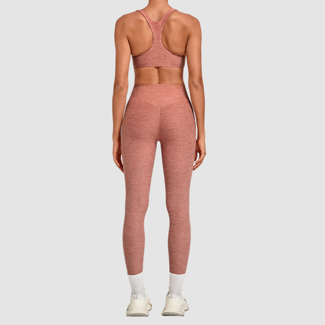[Wholesale Women’s Ruched Sports Bra & High-Waist Leggings Yoga Set – 9291+1567]