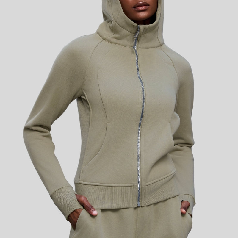 Hooded Zip-Up Fleece Jacket