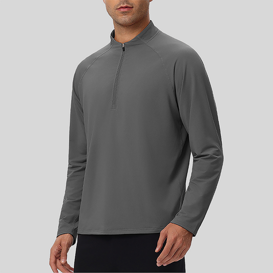 Men's Half-Zip Athletic Long Sleeve Lightweight Thermal Outdoor Top