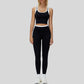 Two-piece contrasting sports tank top+sports leggings 2-piece set