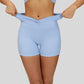 Pleated waistband sport shorts