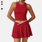 Wholesale women's tank top + A-line skirt 2-piece set