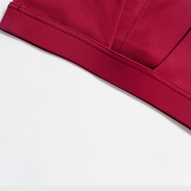 Wide-strap supportive sports bra