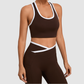 Wholesale U-neck white border sports vest | Wonderxfans bulk activewear