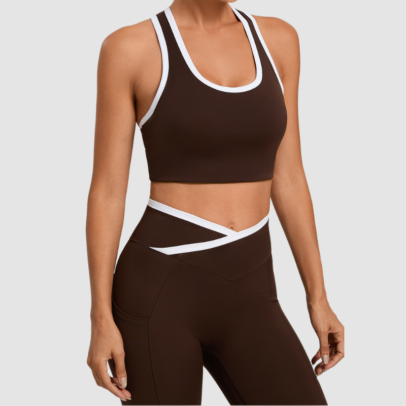 Wholesale U-neck white border sports vest | Wonderxfans bulk activewear