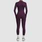 Wholesale Women's Zip-Front Long-Sleeve Yoga Jumpsuit