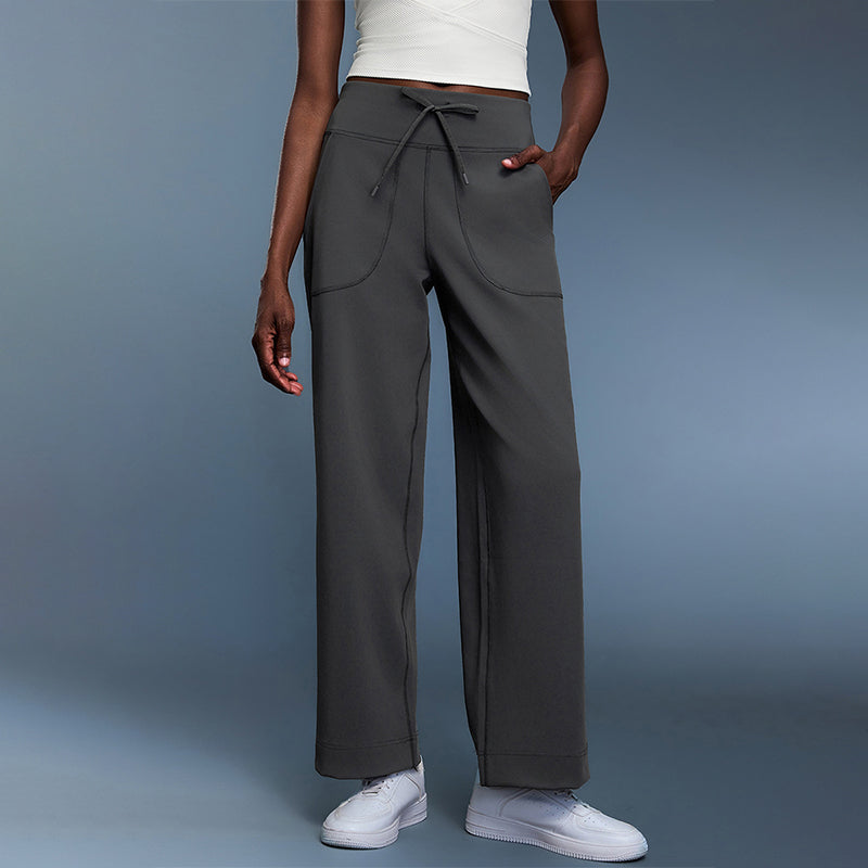 Buttery-soft fleece-lined relaxed straight-leg sweatpants