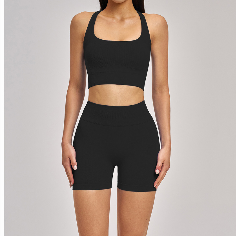 Wholesale women's racerback solid color vest+high | Wonderxfans bulk activewear