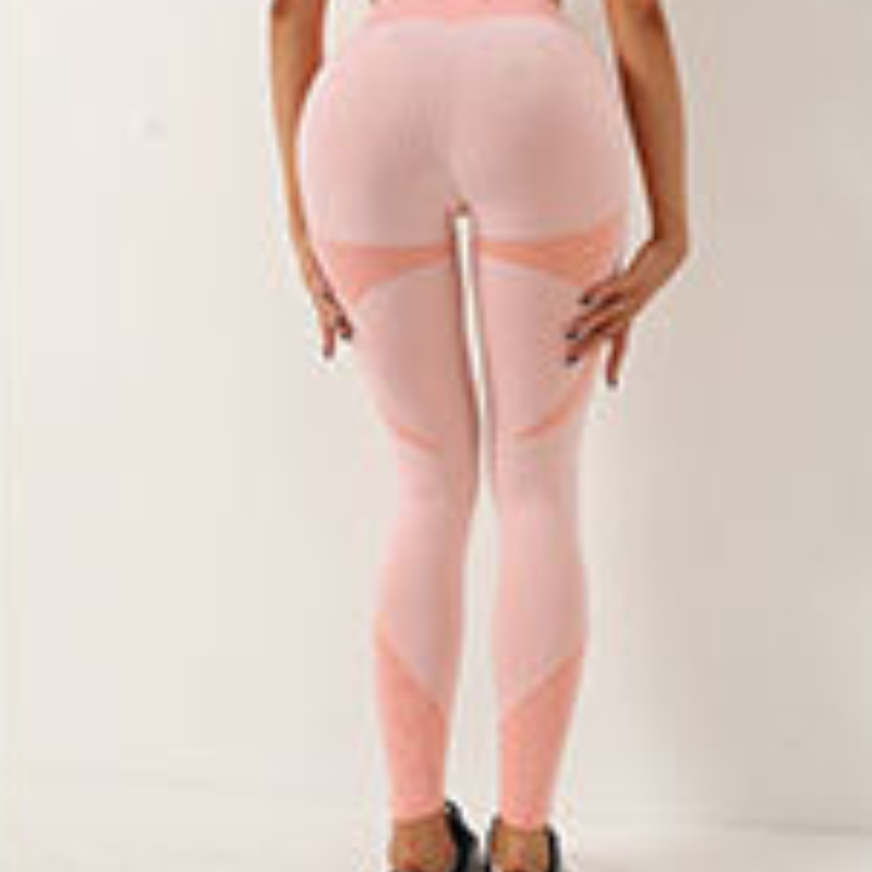 Yoga pants + seamless zip sports bra two-piece set