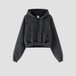 Wholesale Women’s Vintage Washed Raglan Hoodie – Fleece Cropped Pullover