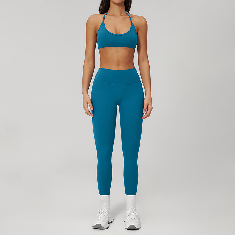 Wholesale Naked-Feel Seamless Sports Bra & High-Waist Biker Shorts Set – Quick-Dry Yoga 2-Piece