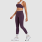 Wholesale Halter Neck Colorblock Yoga Set Sports Bra & Leggings – Naked Feel with Pocket
