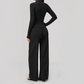 Wholesale Women's Zip-Up Yoga Jacket Set – Relaxed Wide-Leg Pants Activewear Set