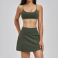 Naked and beautiful back bra+anti glass two-piece tennis skirt 2-piece set