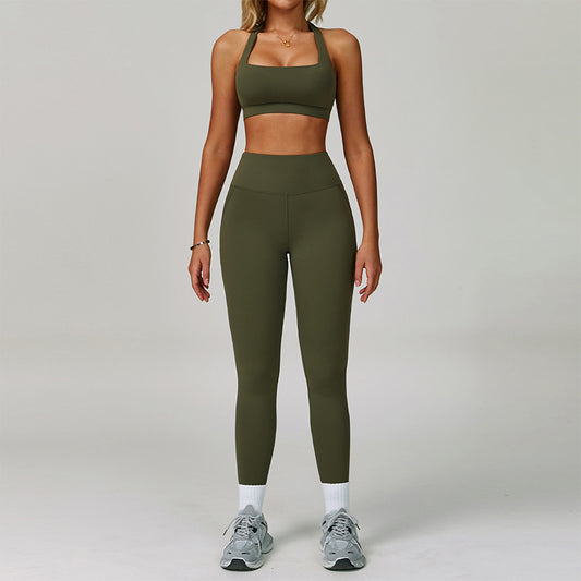 Wholesale Halter Sports Bra + High-waisted | Wonderxfans bulk activewear