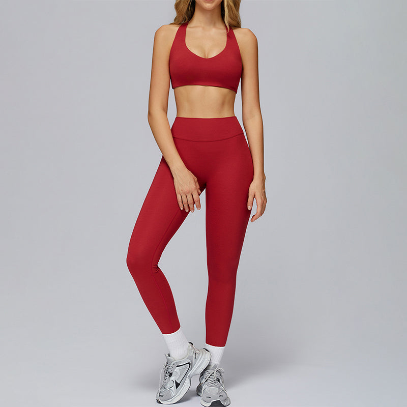SPORTS BRA + HIGH WAIST LEGGINGS 2-PIECE SET