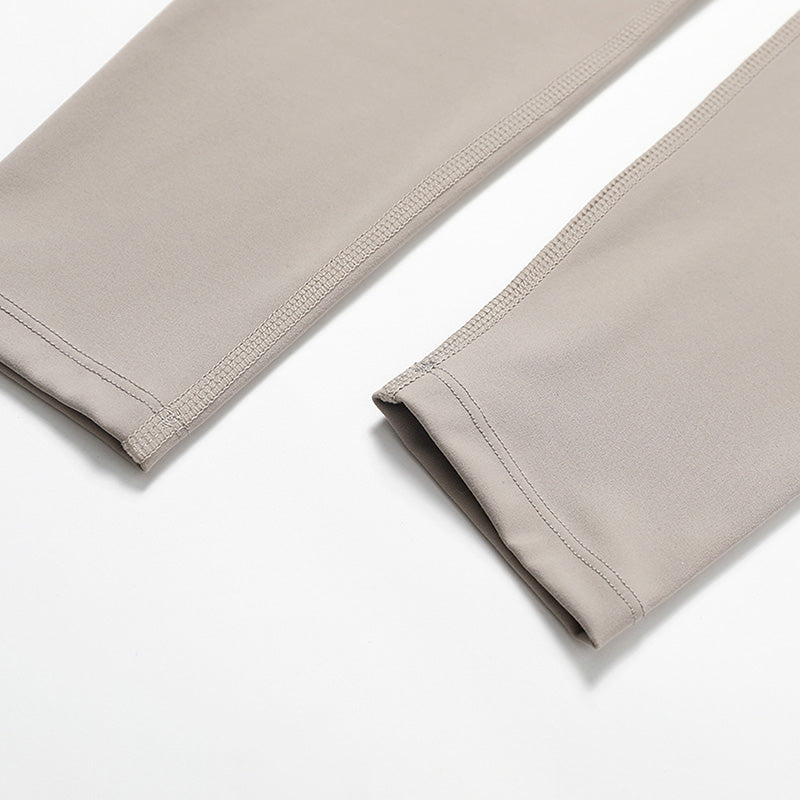 V-neck slim-fit long-sleeved top + High waist leggings 2-piece set