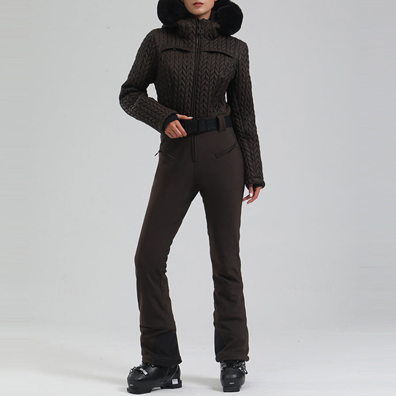 Women's Windproof and Waterproof Ski Jumpsuit