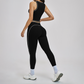 Wholesale Color Block Yoga Halter Vest + legging 2-Piece Set