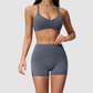 Wholesale Women's Sports Bra and Shorts Set – Creamy Brushed Fabric Fitness Set