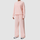 Wholesale Women’s Waffle Knit Active Set – Stand-Collar Long Sleeve & Pants