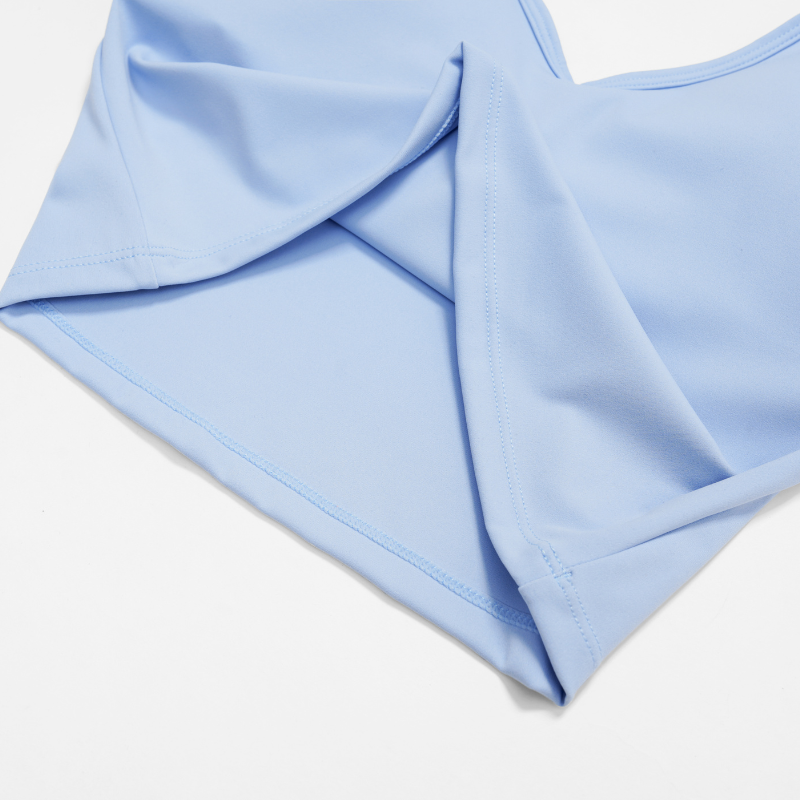 Removable Bra Pad Tank top+Anti-exposure design pleated skirt 2-piece set