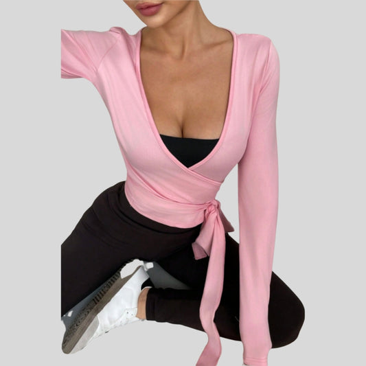 Wholesale Women's slim fit top with | Wonderxfans bulk activewear