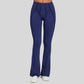 High-waisted and slightly flared casual athletic pants
