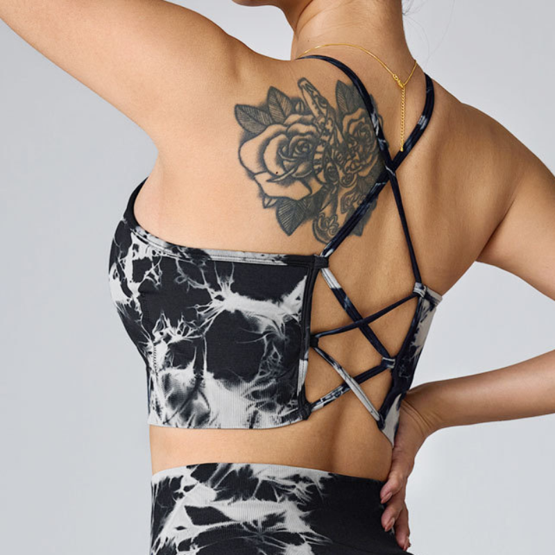 Women's Beautiful Back Bra and Shorts Two-Piece Set