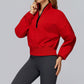 Windproof and warm short polar fleece sweatshirt