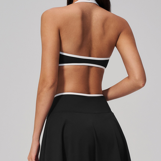 Wholesale Women's Halter Neck Sports Bra – Padded Moisture-Wicking Yoga Gym Fitness Bra