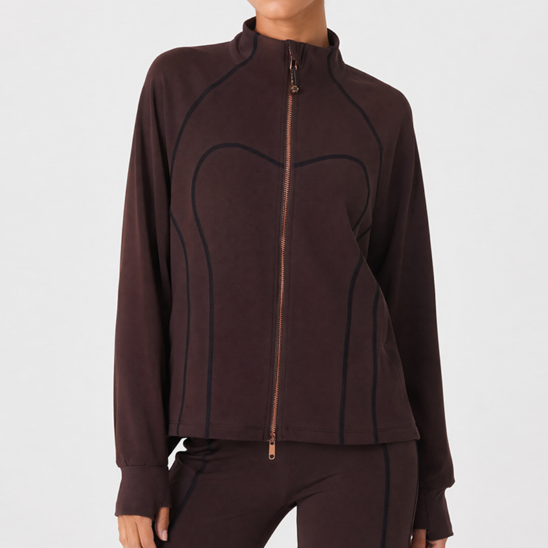 Women's Activewear Loose-Fit Long-Sleeve Yoga Training Outer Layer Jacket