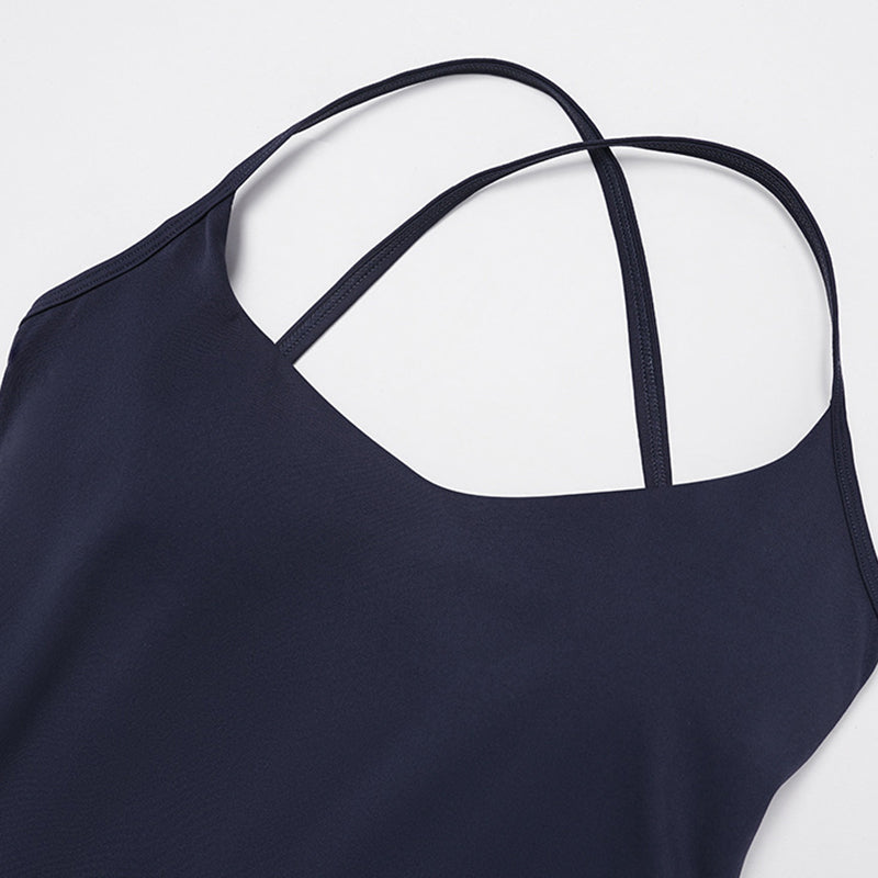 Snug-Fit Tank Top + V-Shaped Waistline Leggings 2-Piece Set