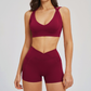 Wholesale halter-neck sports bra + shorts | Wonderxfans bulk activewear