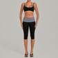 Wholesale Women's Faux-layered Bra Bra+Fold-over Waistband Shorts 2-Piece Set