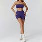 Tubo sem costura Sport Bra + Shorts de cintura alta