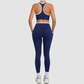Wholesale contrasting vest+cross waistline legging set | Wonderxfans bulk activewear