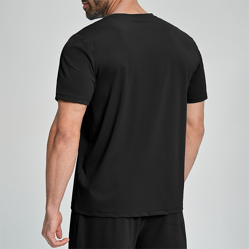 Wholesale Men's Drop-Shoulder Round-Neck Athletic T-Shirt – Breathable Workout Tee